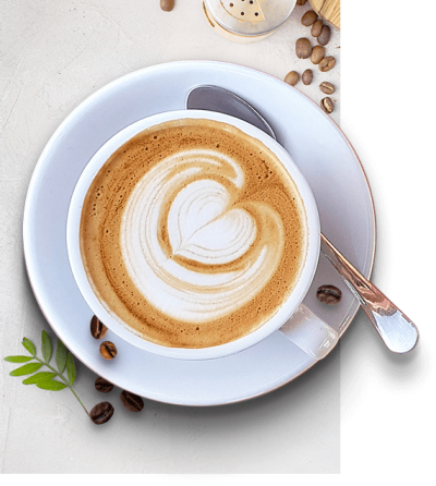 “Creamy cappuccino coffee with rich milk foam served in a ceramic cup”