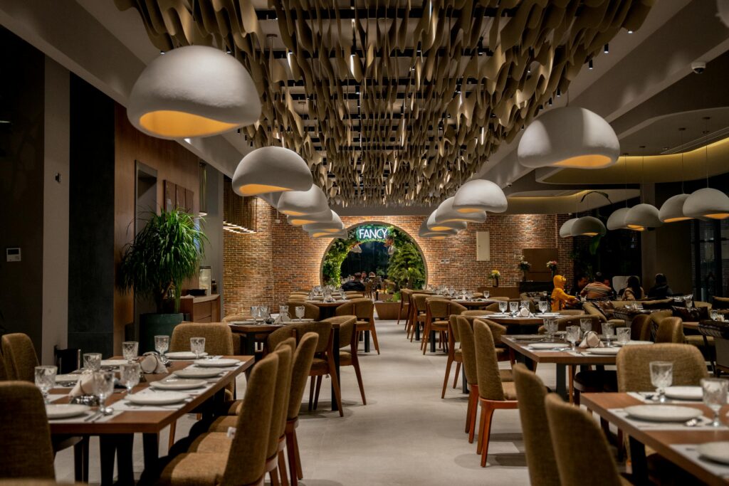 aesthetic cafes with cozy interior and natural light